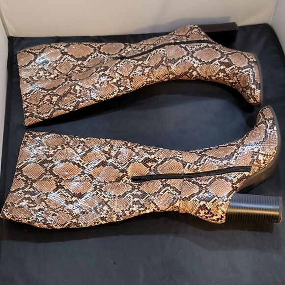 A NEW. DAY SNAKE PRINT  KNEE-HIGH WOMEN'S BOOT - Picture 9 of 16